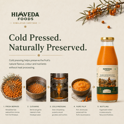 Sea Buckthorn Pulp, 300ml (Juice) (Rich in Vitamin C, Omega 3,6,7 and 9 and Antioxidants)