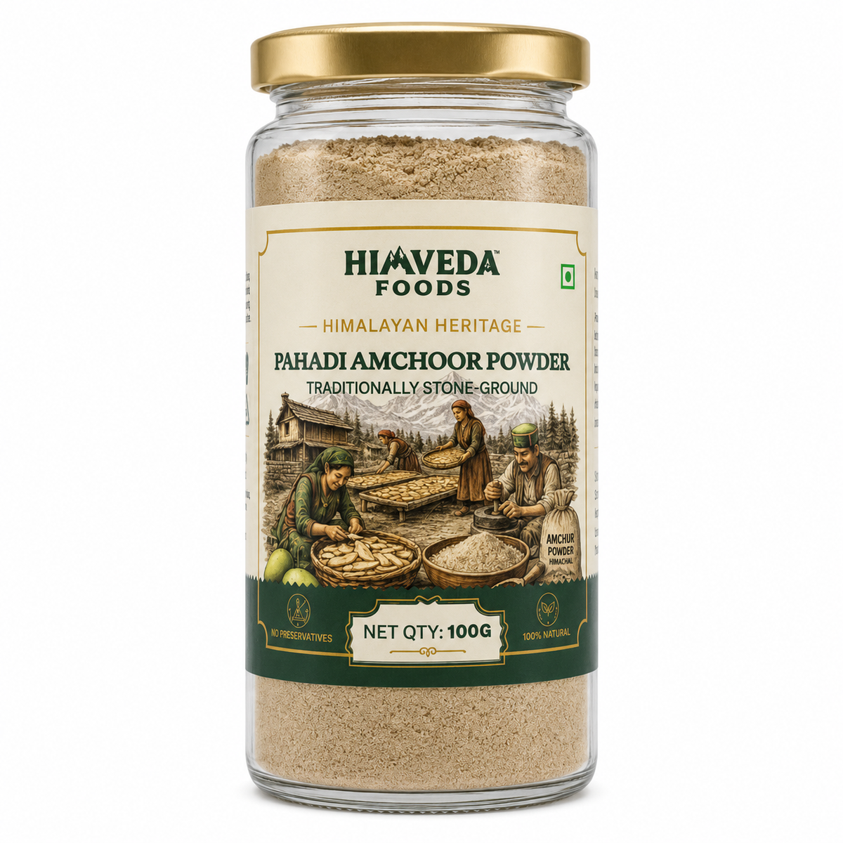 Pahadi Amchoor Powder — Stone Ground, 100g