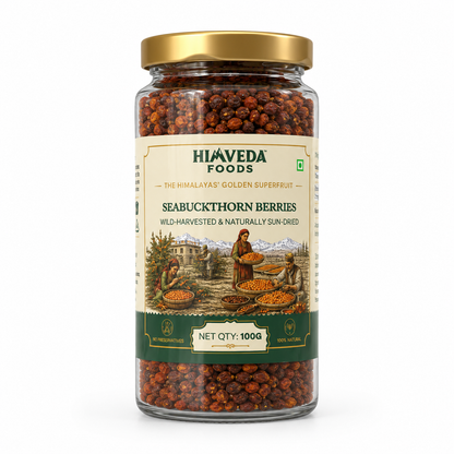 Premium Sea Buckthorn Berries, 100g (Dried Seabuckthorn)