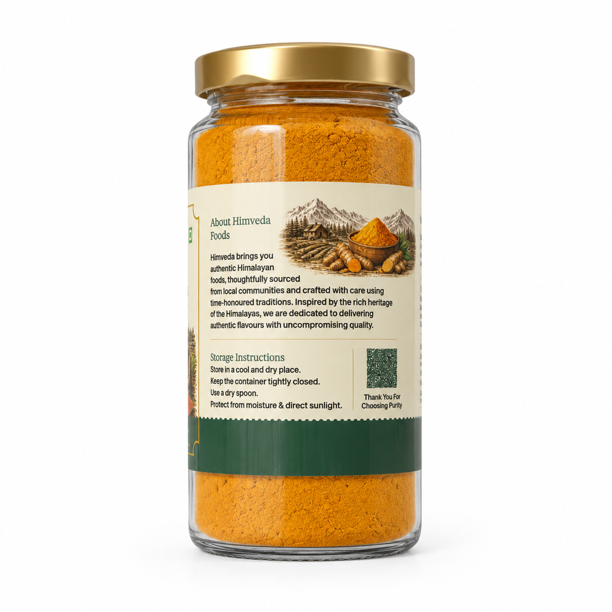 Pahadi Haldi Powder — Stone Ground, 100g